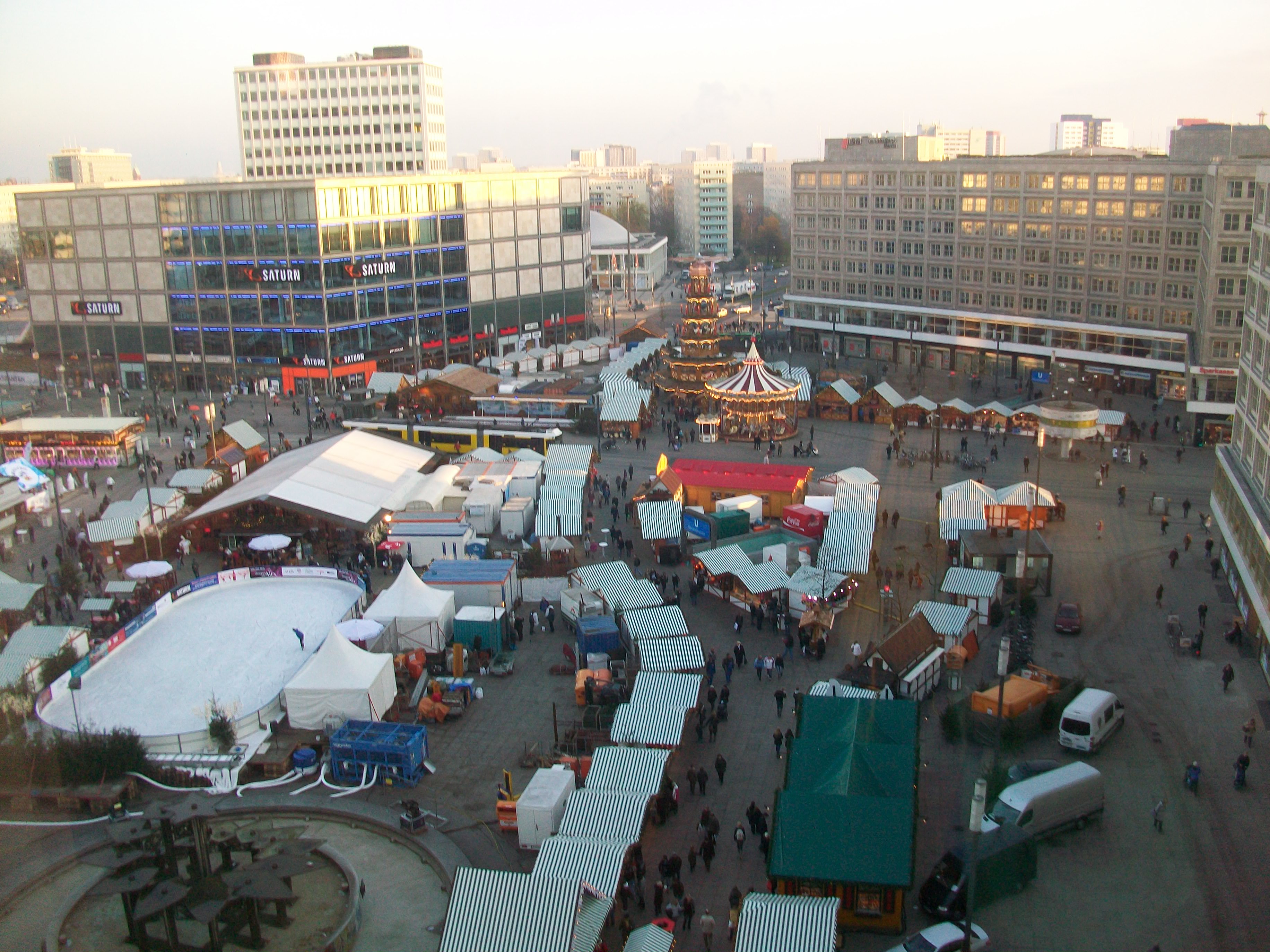 Alexanderplatz christmas market being enjoyed by many