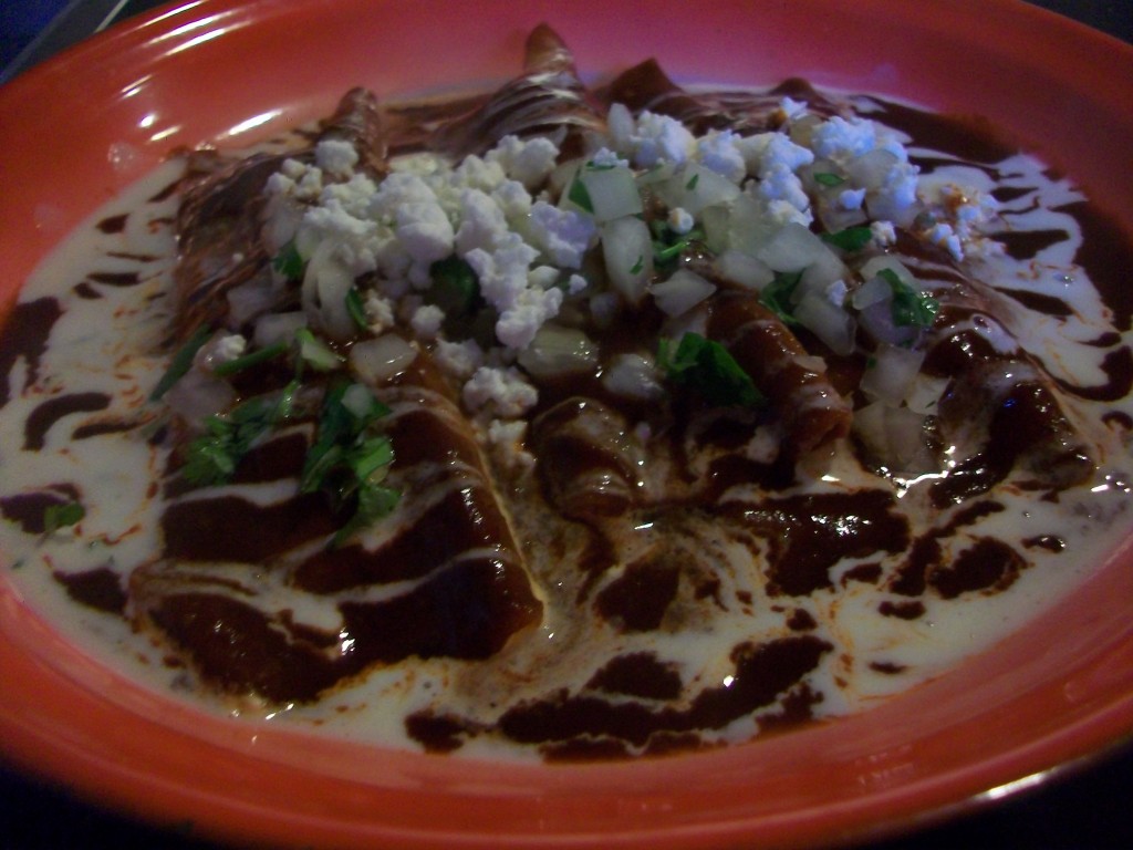 The enchiladas with my amazing recipe 