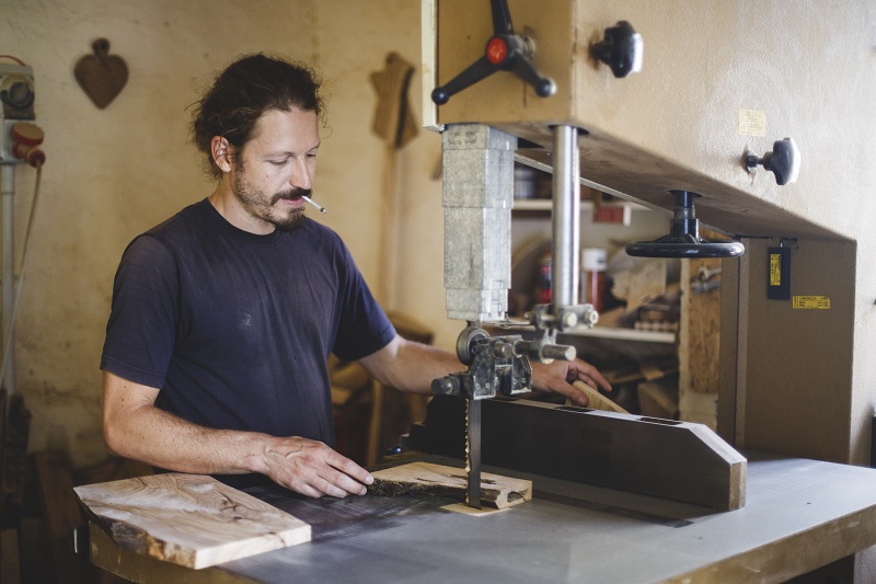 Giorgio in his workshop, photo credit: Maria of EaTravel 