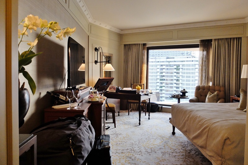 Our river-view deluxe room at the Mandarin Oriental, score! 