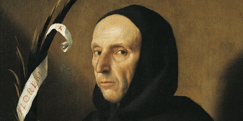 I like to think of this as his 'sexy face.' Portrait of Girolamo Savonarola (Ferrara, 1452-Florence, 1498), Italian preacher, Dominican friar. Painting by Alessandro Bonvicino (1498-1554). Verona, Castelvecchio (Art Museum) (Photo by DeAgostini/Getty Images)