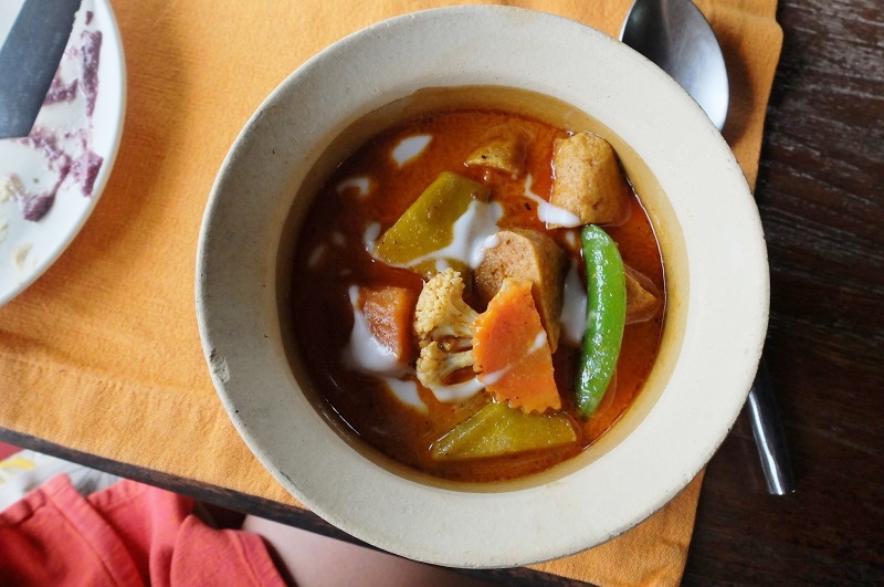 a spicy Thai curry 