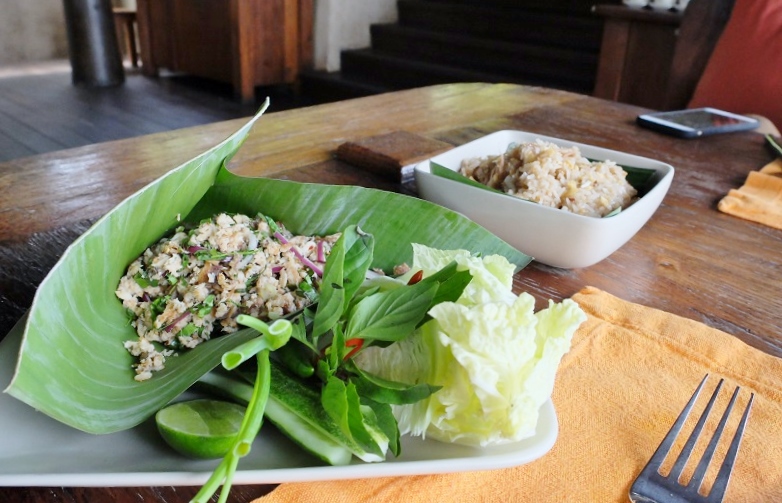 Thai fish, as fresh with local herbs 