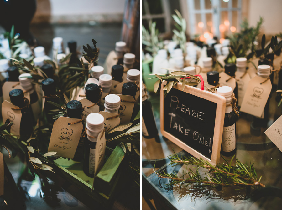 Our personalized olive oil bottles from Pruneti in Tuscany, Photo by: Francesco Spighi 