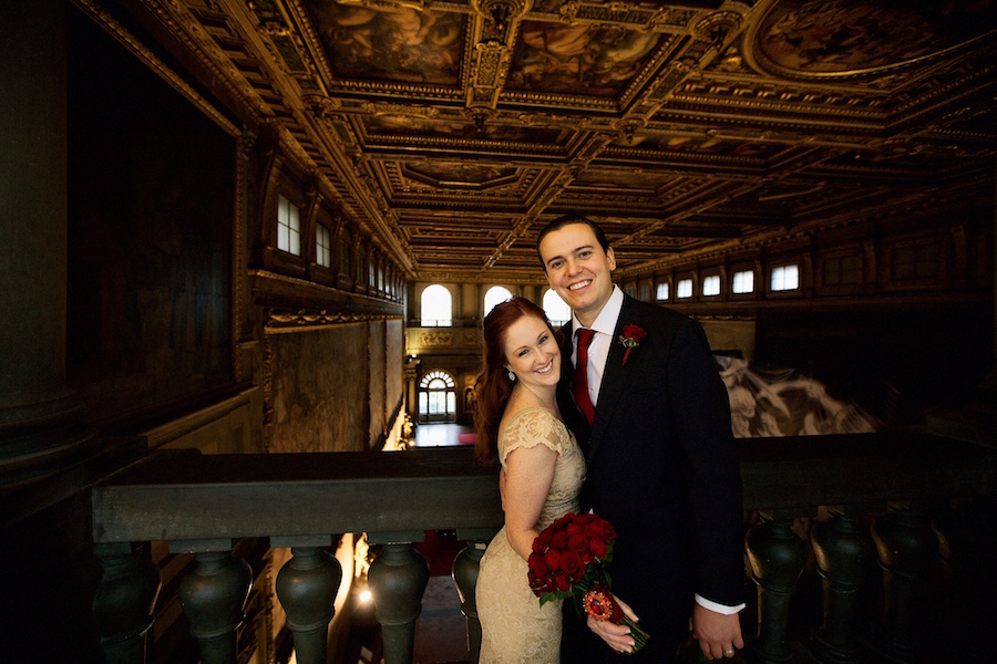 Shannon and Edo in the Salone dei Cinquecento in Palazzo Vecchio 