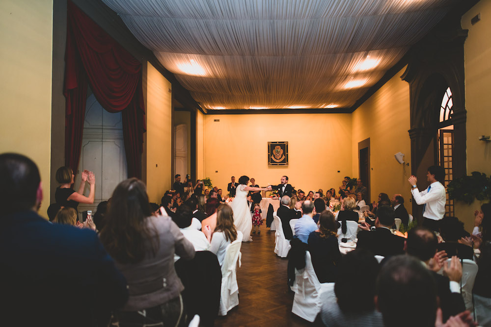 We didn't rehearse a dance move or plan really anything for our entrance but suddenly it just came together. Photo by: Francesco Spighi Photography 